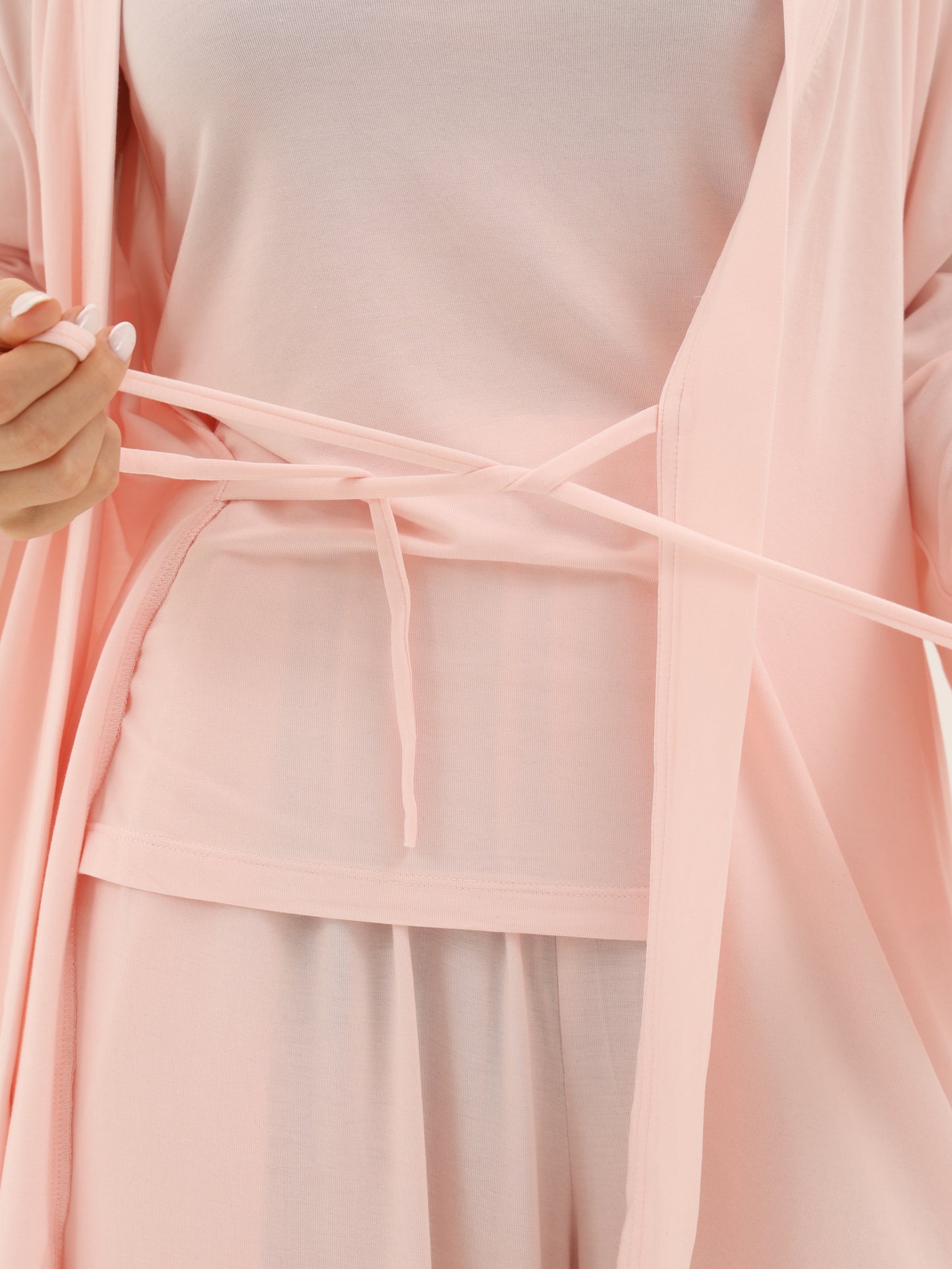 Lounge Kimono Robe Set - POWDER BLUSH