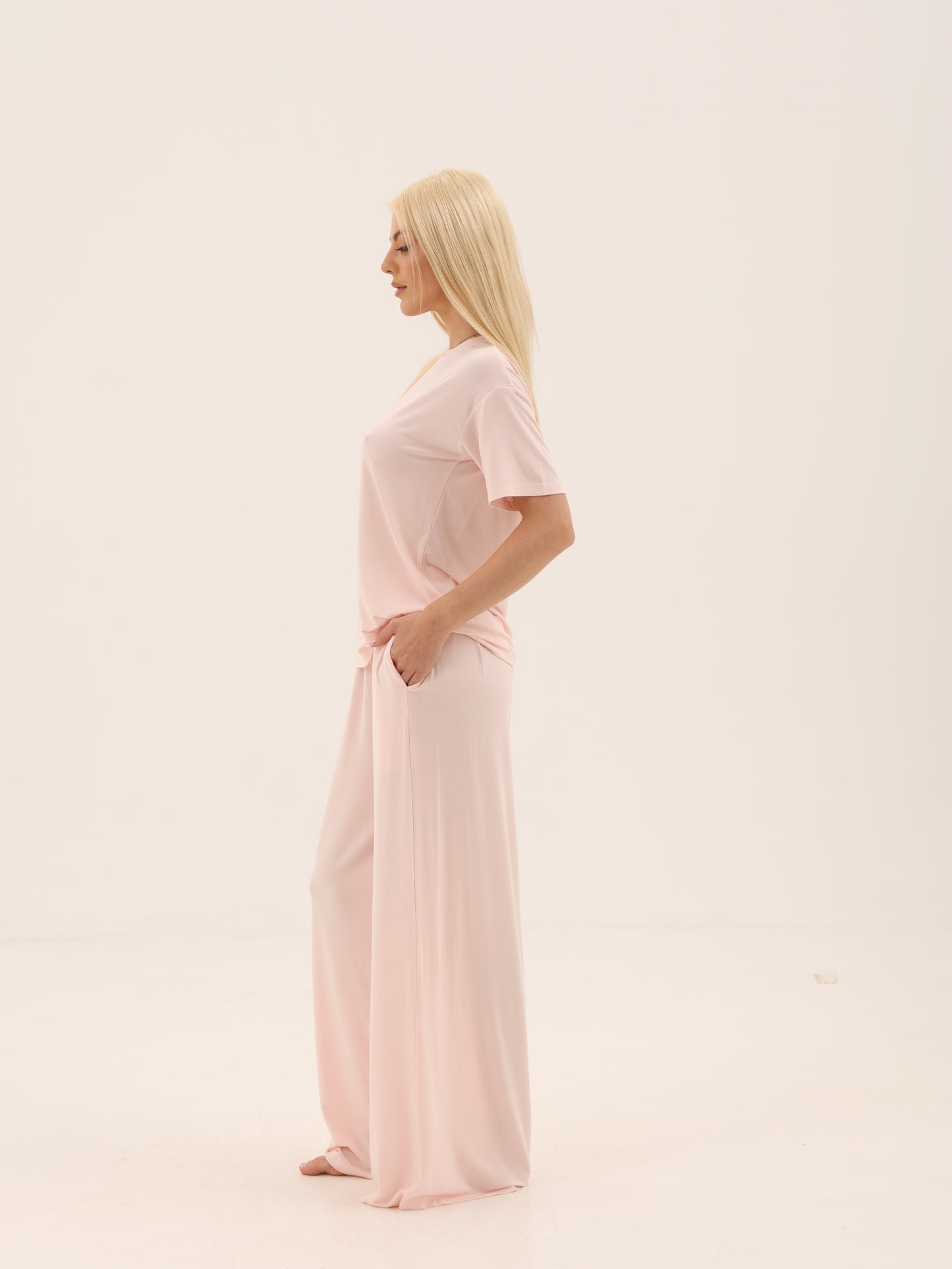 t- shirt set in Powder Blush