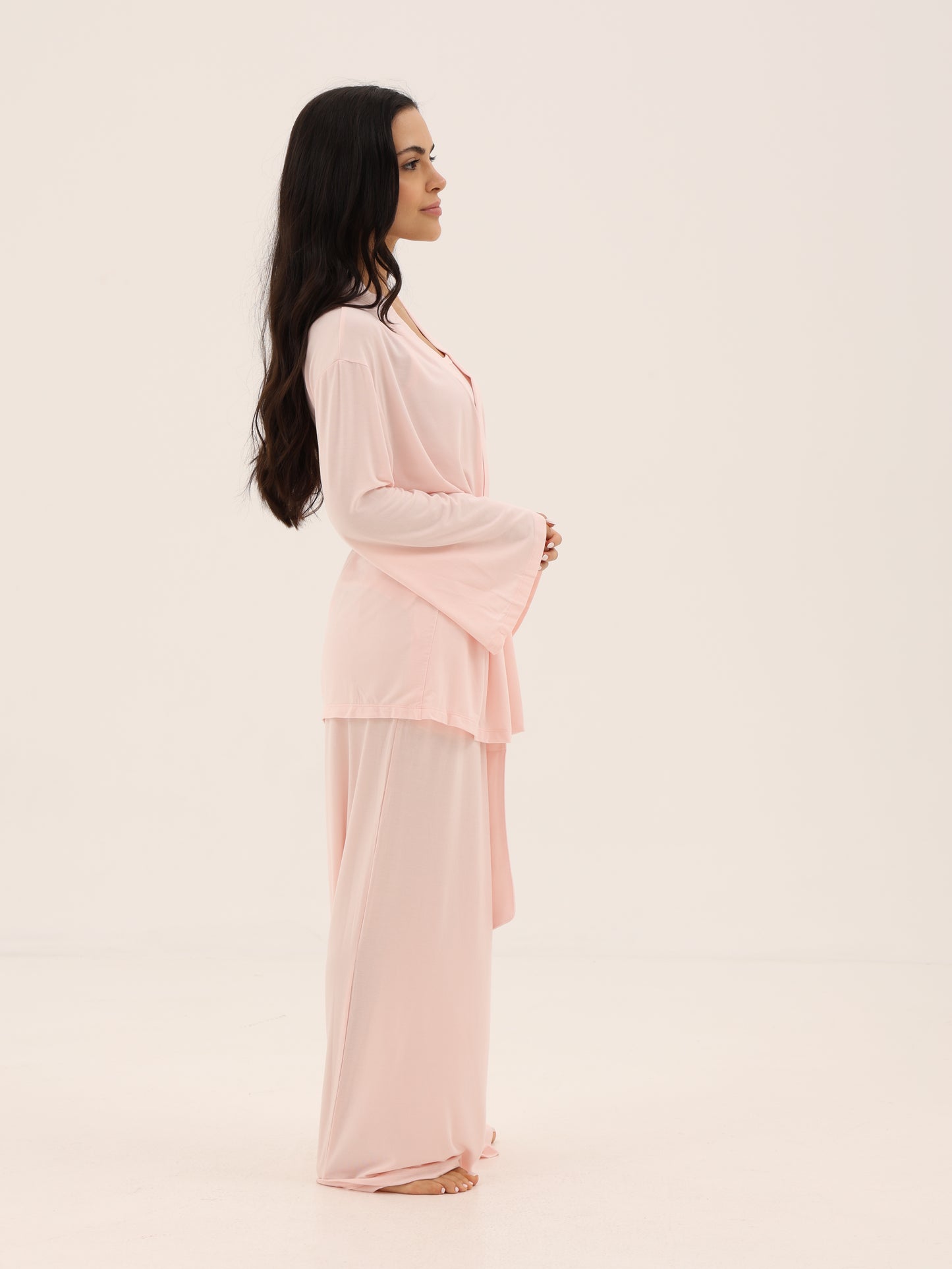 Lounge Kimono Robe Set - POWDER BLUSH