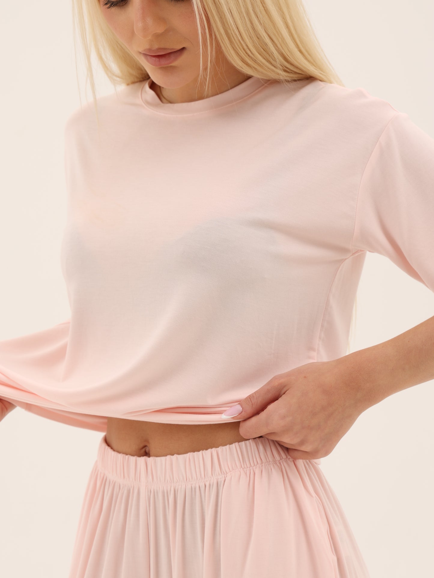 t- shirt set in Powder Blush