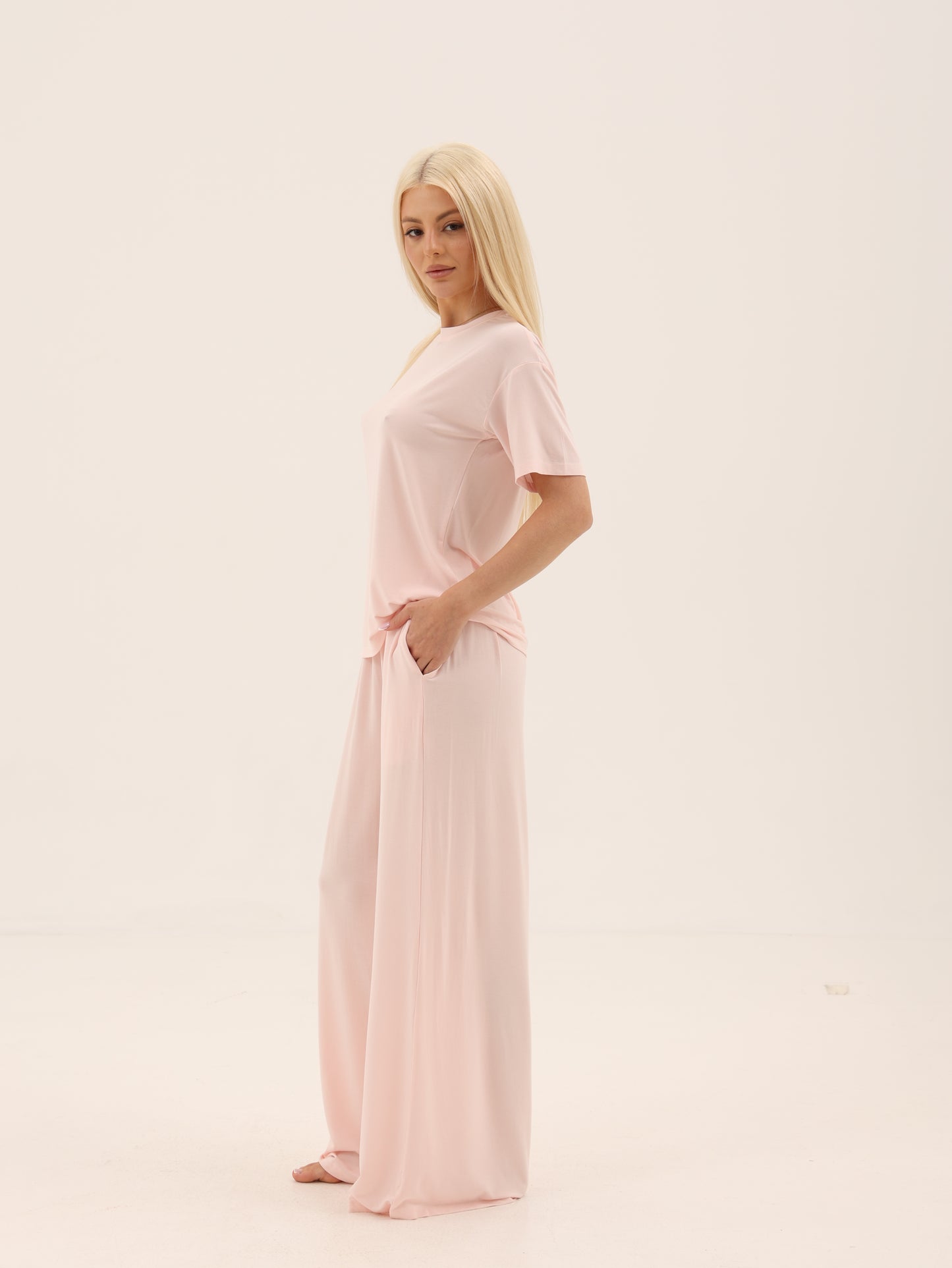 t- shirt set in Powder Blush