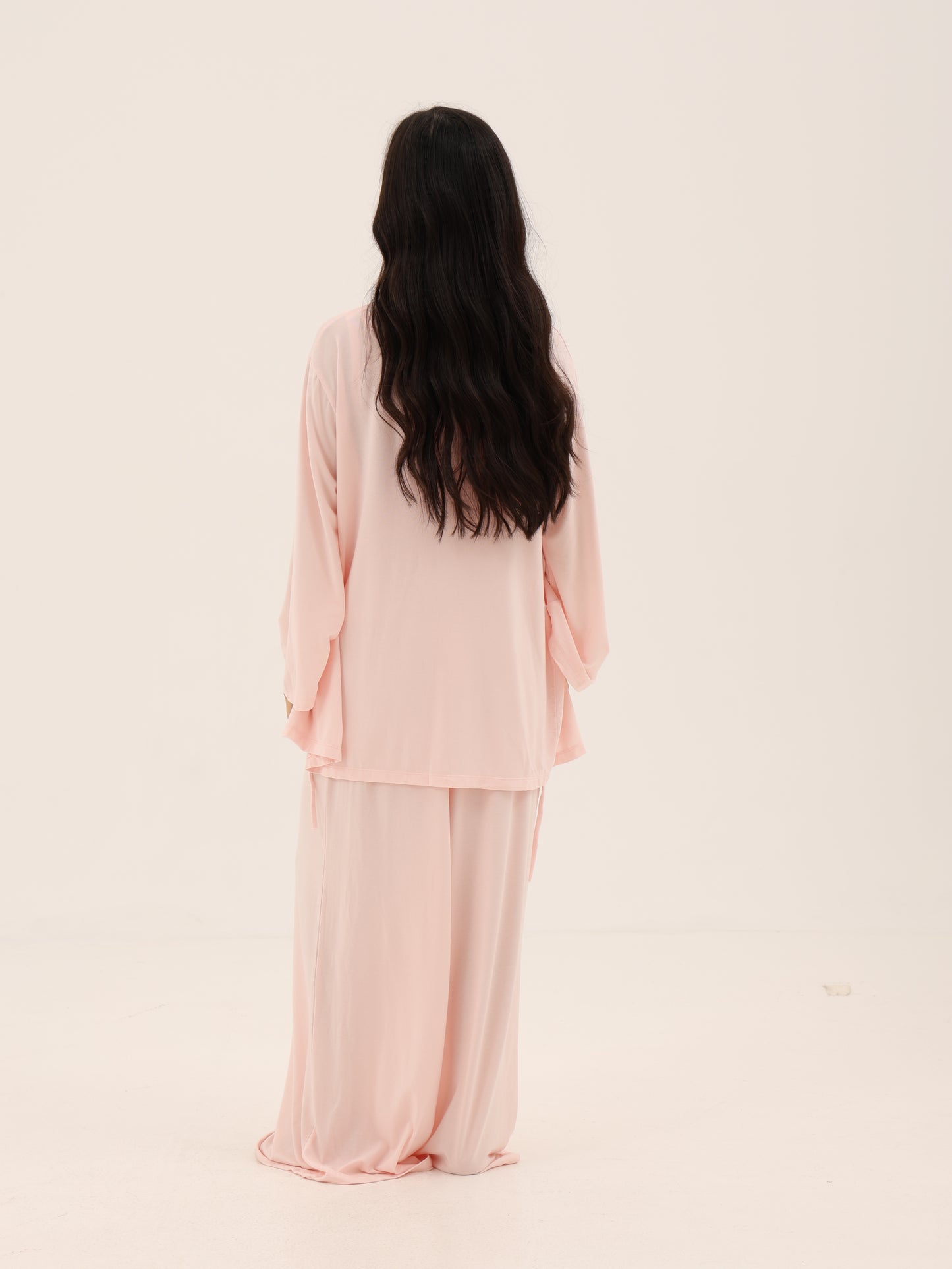 Lounge Kimono Robe Set - POWDER BLUSH