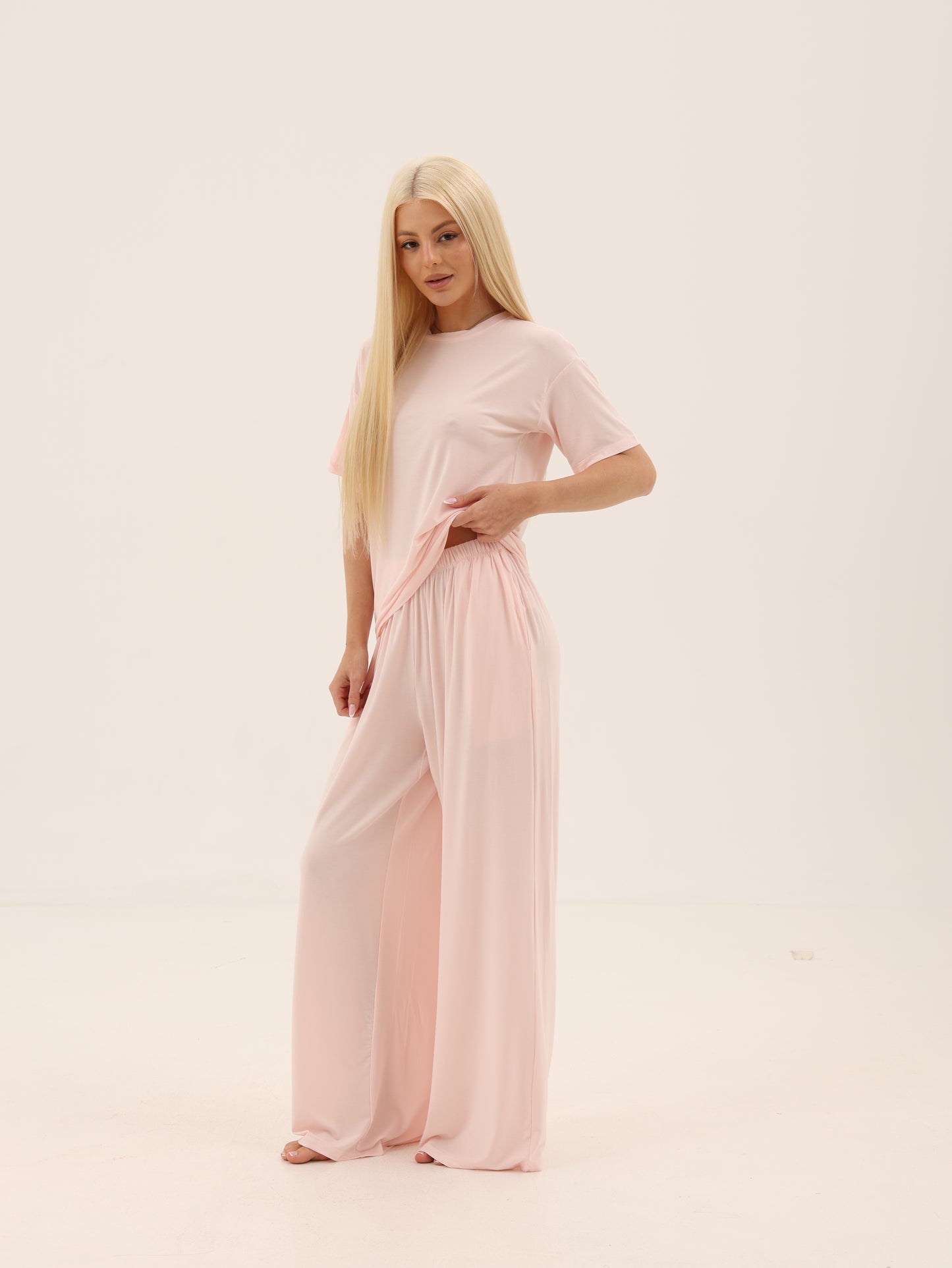 t- shirt set in Powder Blush