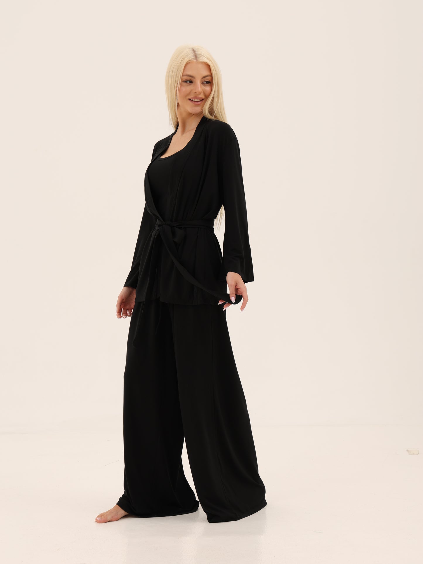 Lounge Kimono Robe Set - MIDNIGHT